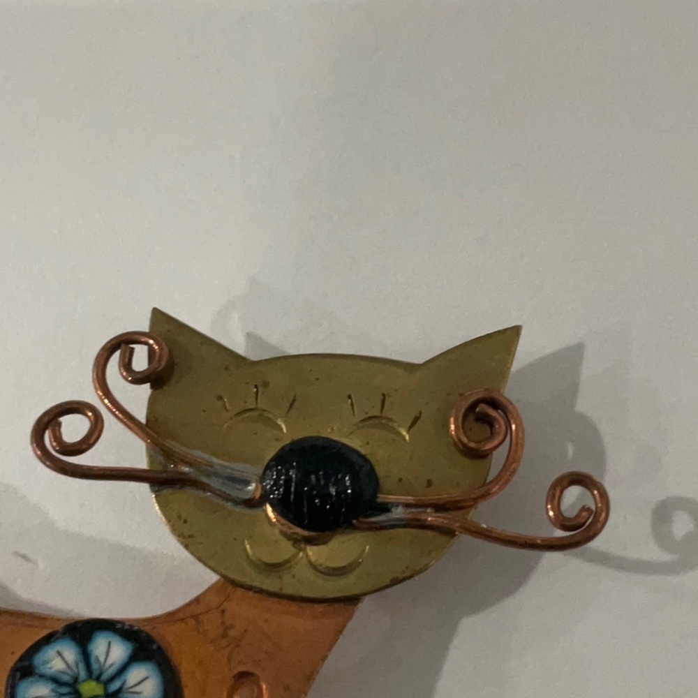Signed Cat Pin Hand Made By Alaskan Artist Jacqui Ertischek 2006